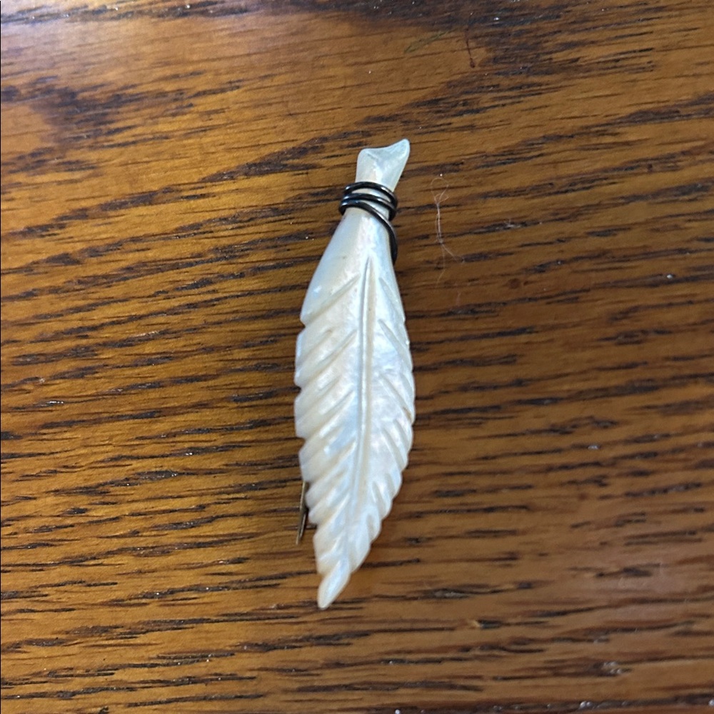 Genuine Mother of Pearl Leaf Pin
